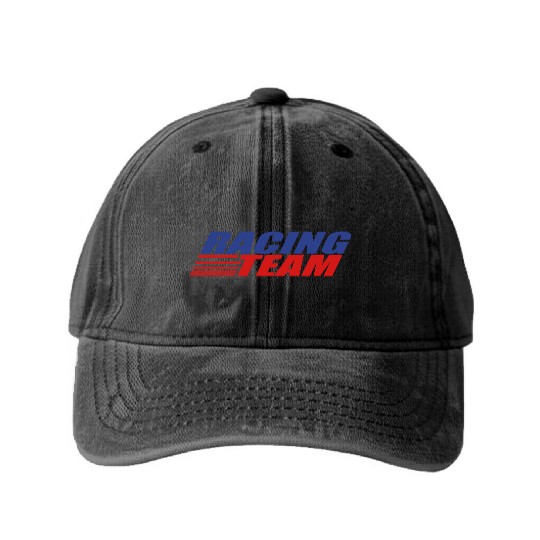 Racing Team Washed Denim Baseball Caps