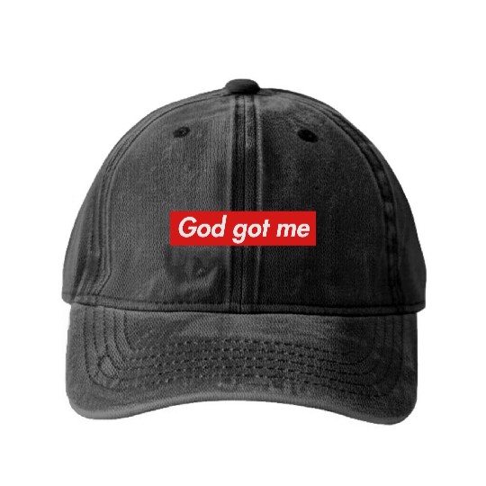 God got me Washed Denim Baseball Caps