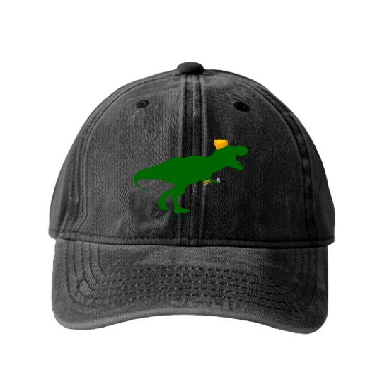 Cheesehead Cheeseheadasaurus Packers Dinosaur Washed Denim Baseball Caps