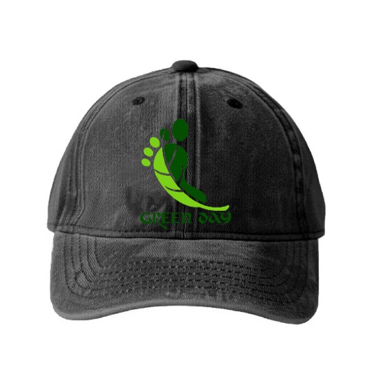 Green day Washed Denim Baseball Caps