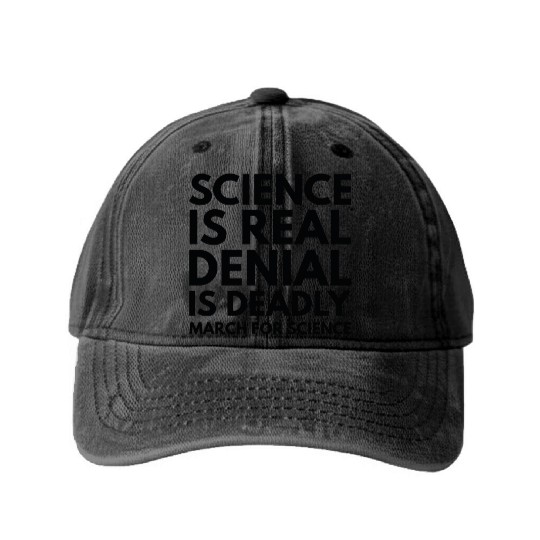 Science Is Real Washed Denim Baseball Caps