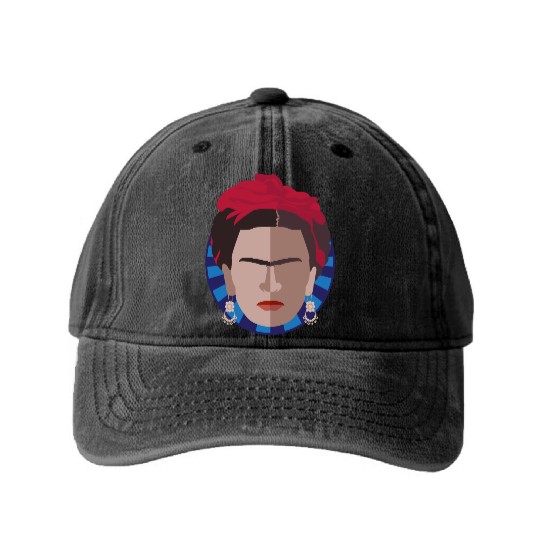 TGIF | Thank God it's Frida Kahlo Washed Denim Baseball Caps