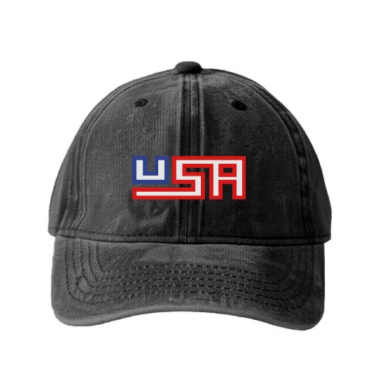 text america united states stars 3 colors USA nati Washed Denim Baseball Caps
