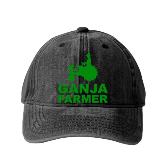 Ganja Farmer Washed Denim Baseball Caps