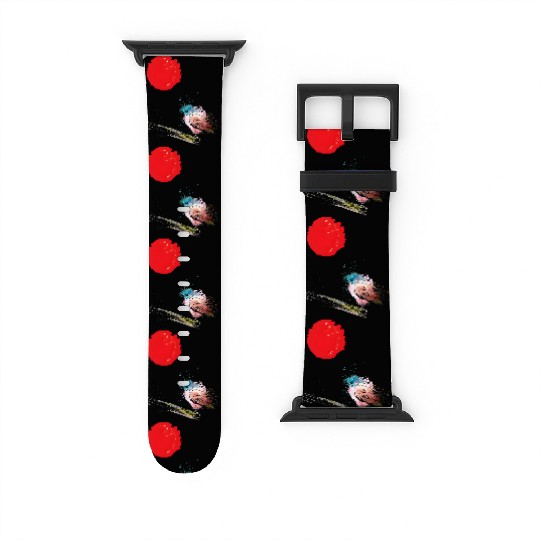 Murakami Birds Red Moon Japenese Watch Bands For Apple Watch