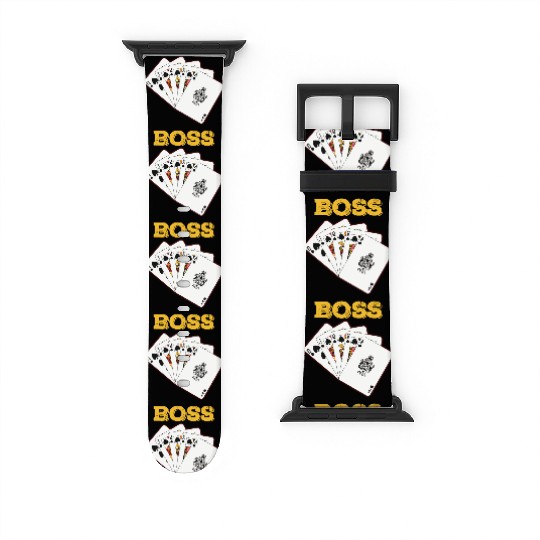Boss Jack Queen King Ace Funny Gift Watch Bands For Apple Watch