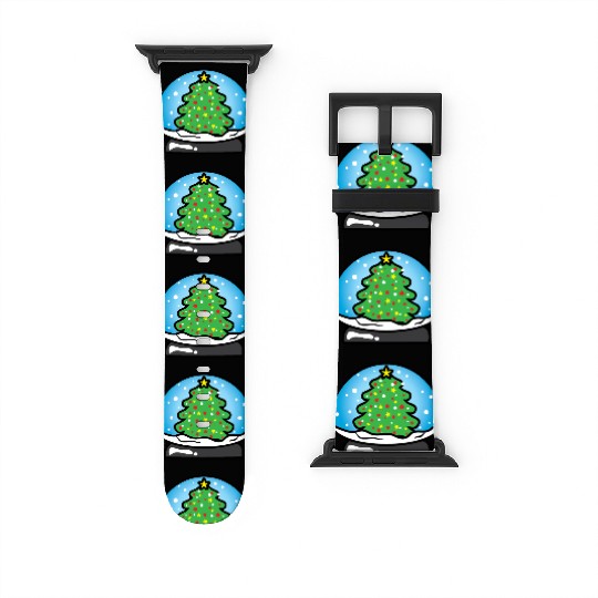 Snow ball with Christmas Tree Watch Bands For Apple Watch