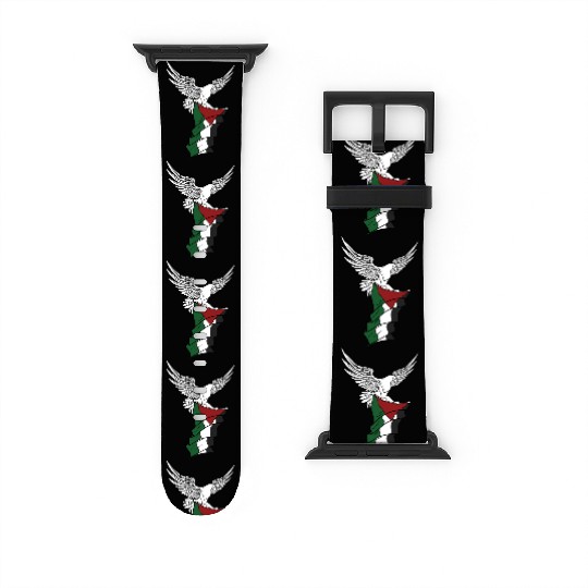 Free Palestine Palestinian Flag Bird Eagle Palesti Watch Bands For Apple Watch