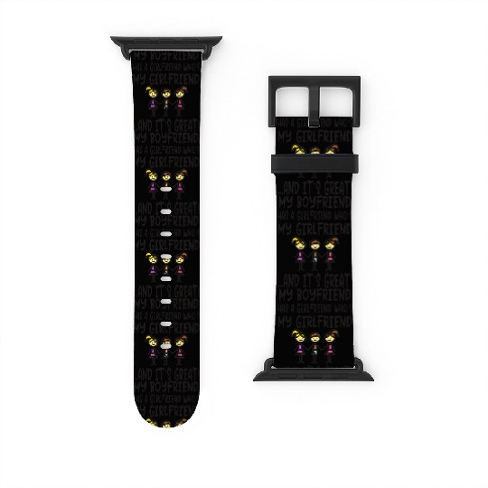Threesome Funny Throuple Polyamory Love Polygamy Watch Bands For Apple Watch