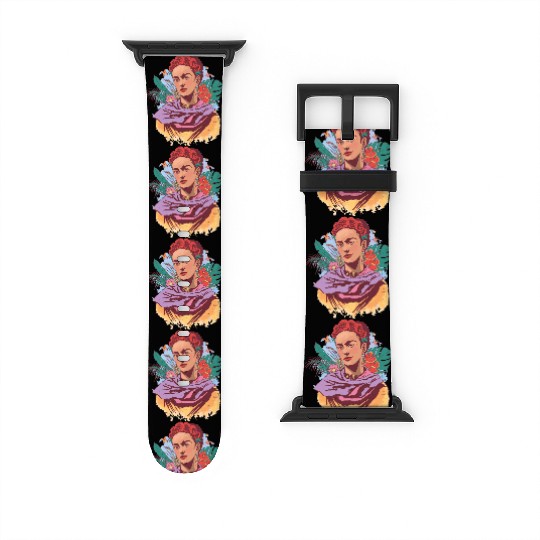 FRIDA KAHLO COLOR PORTRAIT Watch Bands For Apple Watch