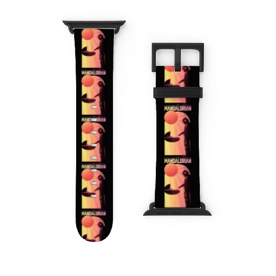Star Wars The Mandalorian The Child Sunset Meeting Watch Bands For Apple Watch