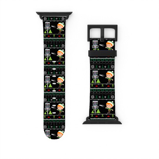 Ugly Disc Golf Christmas Watch Bands For Apple Watch Elf Playing Frolf