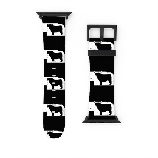 Highland Cow Patriotic Nebraska 4th July Watch Bands For Apple Watch
