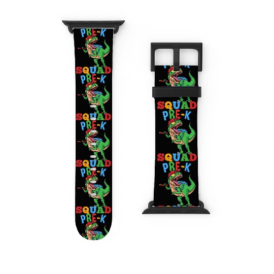 Pre-K Squad T-Rex Dinosaur Back To School Boys Watch Bands For Apple Watch
