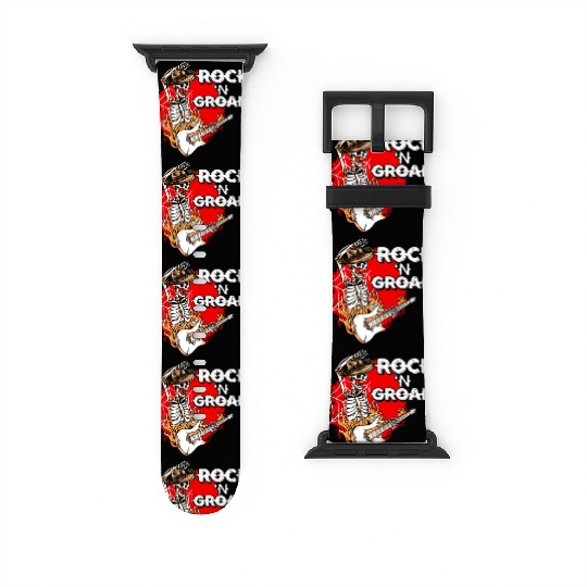 Halloween Cowboy Skeleton Rocker Hand Rock Watch Bands For Apple Watch