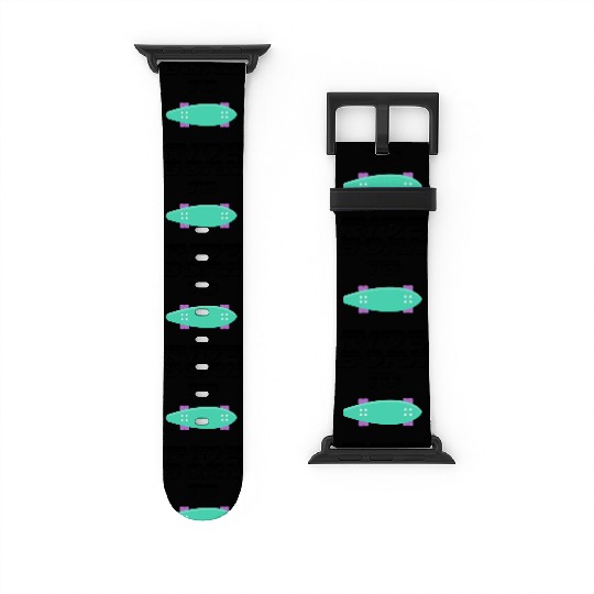born to ride skateboard skate rider Watch Bands For Apple Watch