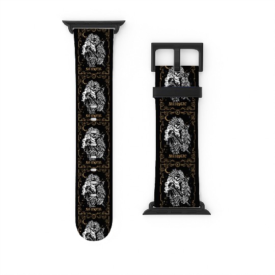 Cat Meow Tarot Card Occult Club Gothic Animal Watch Bands For Apple Watch