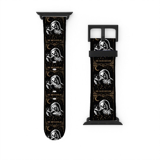 Skeleton Intellectual Tarot Card Occult Gothic Watch Bands For Apple Watch