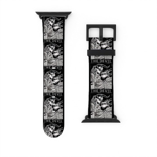 Skeleton Bones Tarot Card Occult Devil Gothic Watch Bands For Apple Watch