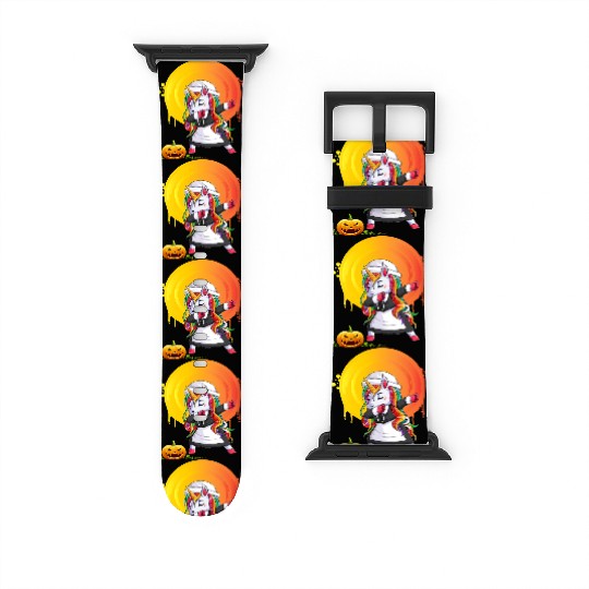 Halloween Unicorn Pony Magical Fantasy Dabbing Watch Bands For Apple Watch