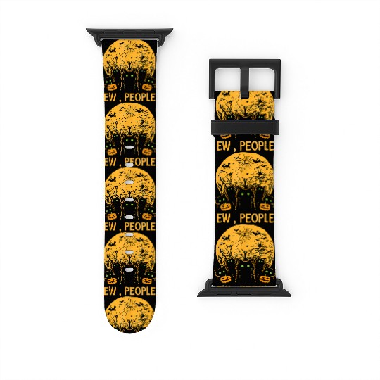 Happy Halloween Cat Kitty Funny Ew People Cat 33 Watch Bands For Apple Watch