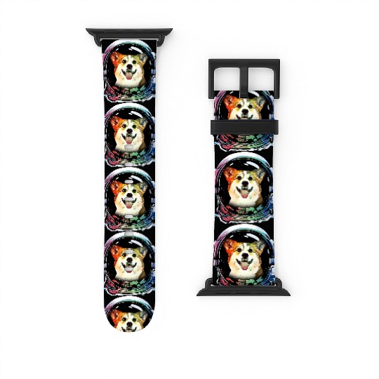 Funny Corgi Dog Astronaut Dog Lover Watch Bands For Apple Watch