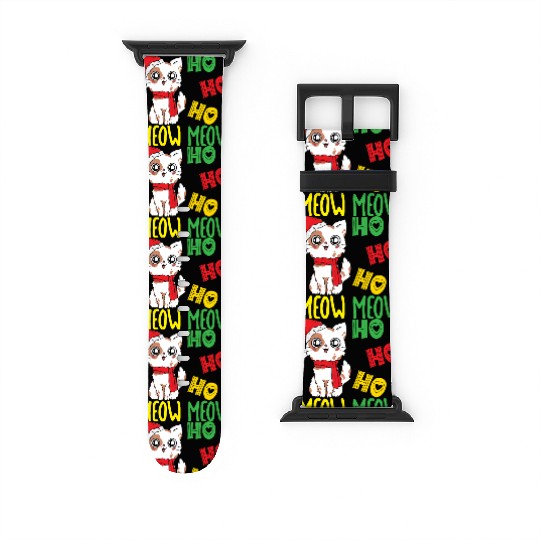Cat Whisperer Christmas Day Cat Lover Kitty Meow Watch Bands For Apple Watch