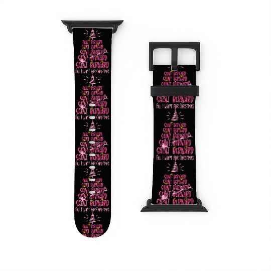 Saint Bernard Christmas Dog breed Christmas Tree Watch Bands For Apple Watch