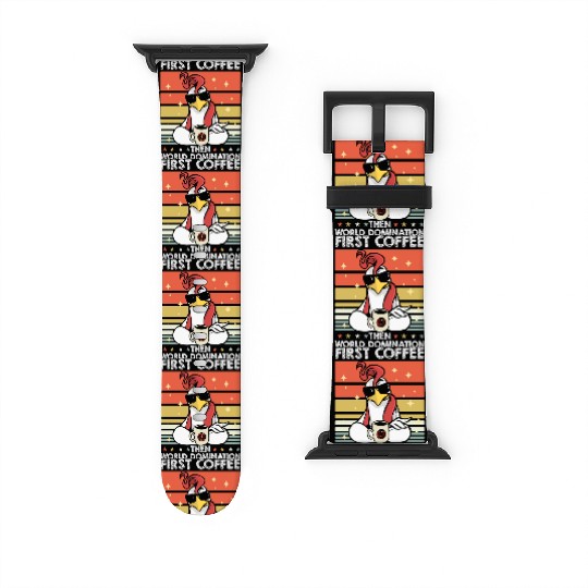 Rooster Cock Coffee Sunglasses Watch Bands For Apple Watch