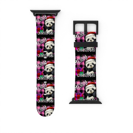 merry Christmas panda Watch Bands For Apple Watch