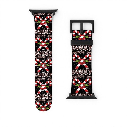 Christmas Twisted But Sweet Candy Cane Watch Bands For Apple Watch