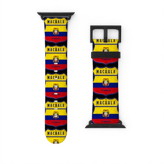 Machala Ecuador coat of arms flag design Watch Bands For Apple Watch