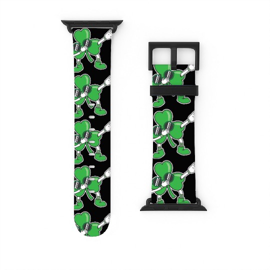 Dabbing Shamrock St Patrick's Day Lucky Clover Watch Bands For Apple Watch