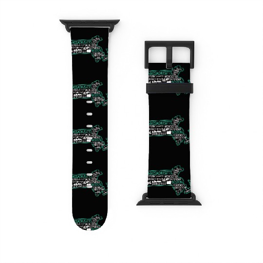 Massachusetts Boston cute map Salem Lowell Lawrenc Watch Bands For Apple Watch
