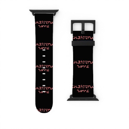 Christmas Love candy canes Watch Bands For Apple Watch