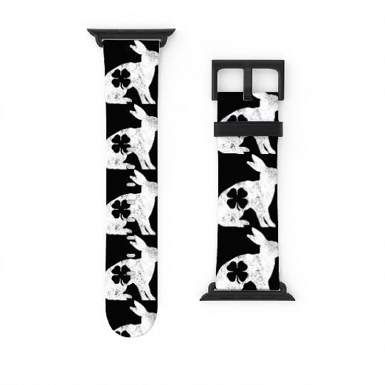 St Patrick's Day Rabbit Bunny Irish Green Shamrock Watch Bands For Apple Watch