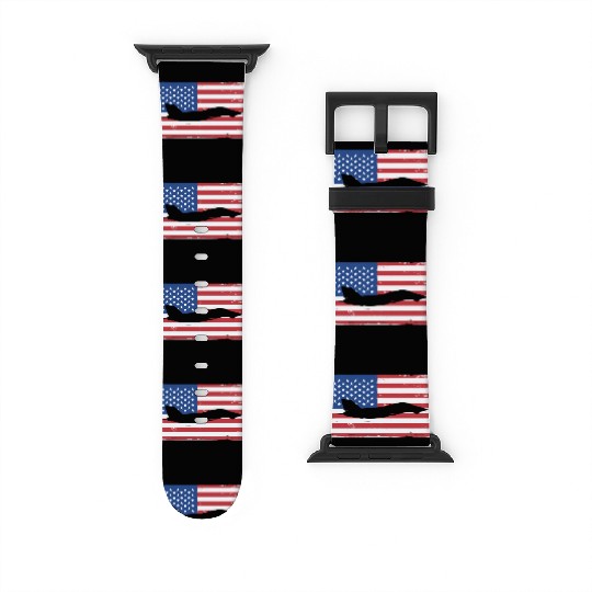 F-14 Tomcat Fighter Jet American Flag F14 Tomcat Watch Bands For Apple Watch