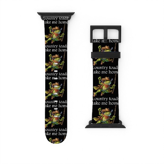 Cowboy Frog,country toads take me home Watch Bands For Apple Watch