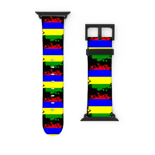 Mauritius blob flag design Watch Bands For Apple Watch