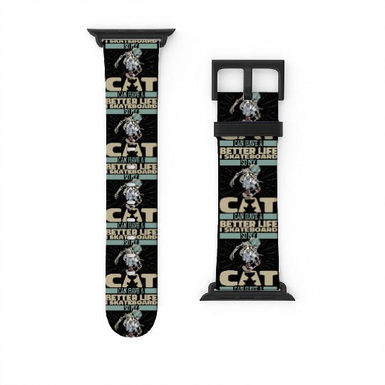 Skateboard Skater Cat Watch Bands For Apple Watch