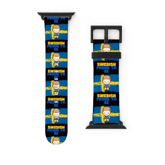 Proud to be swedish - cute design Watch Bands For Apple Watch