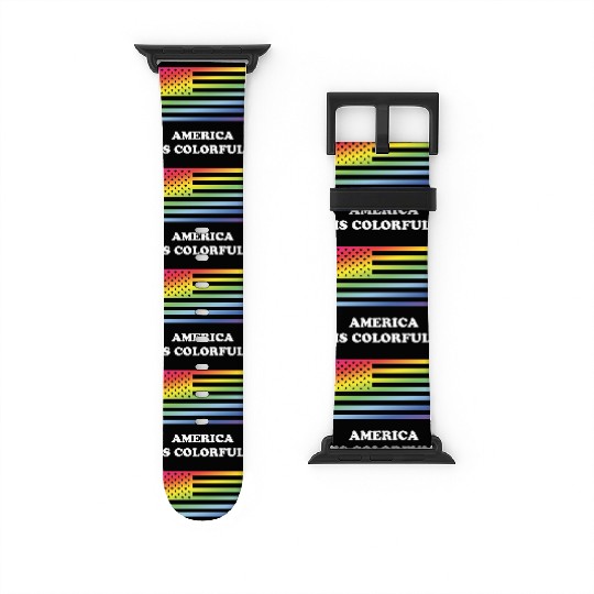 America Is Colorful! (Stars And Stripes) Watch Bands For Apple Watch