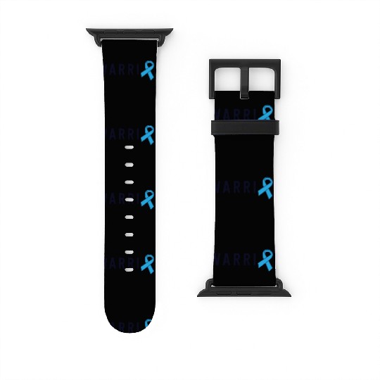 Prostate Cancer Warrior Light Blue Ribbon Dad Watch Bands For Apple Watch