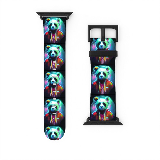 Cool panda in a high-tech world Watch Bands For Apple Watch