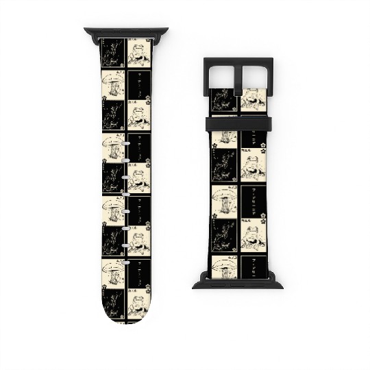 Cottagecore Tarot Cards Fungi Frog Goblincore Watch Bands For Apple Watch