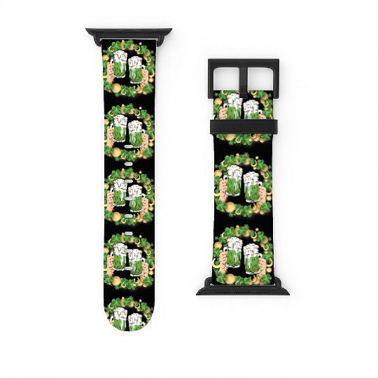St. Patrick's Day Irish Green Beer, Wine Cups Watch Bands For Apple Watch