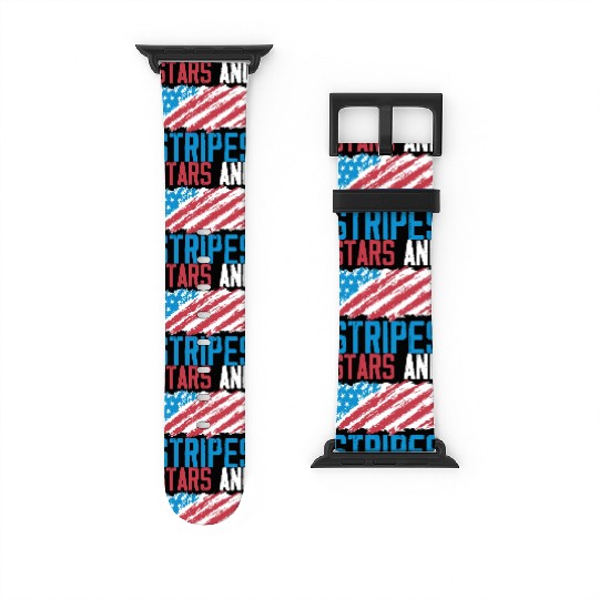 Stars And Stripes America USA Flag 4th Of July Watch Bands For Apple Watch