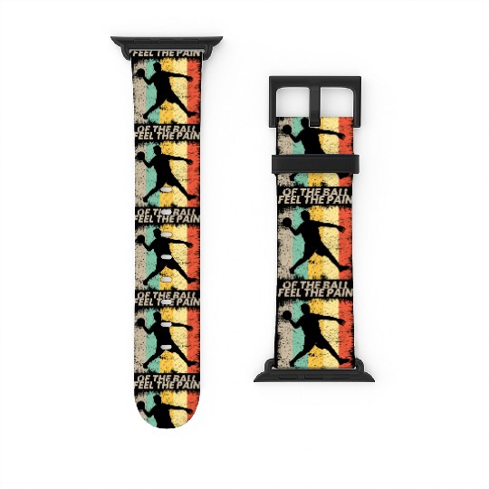 Dodgeball Player Coach Team Sports Vintage Retro Watch Bands For Apple Watch