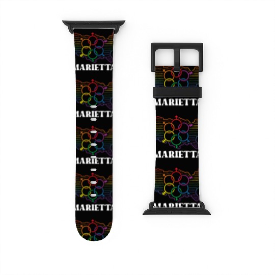 Marietta Pride Month Pride Flag LGBT Community LGB Watch Bands For Apple Watch