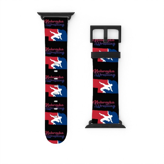 Nebraska Wrestling (USA Colors) Watch Bands For Apple Watch